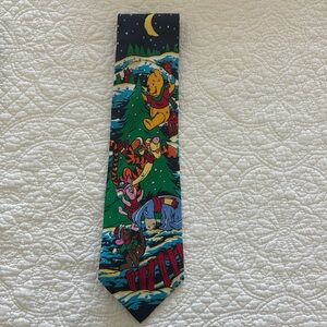 Disney Black and Green Cartoon Character Necktie